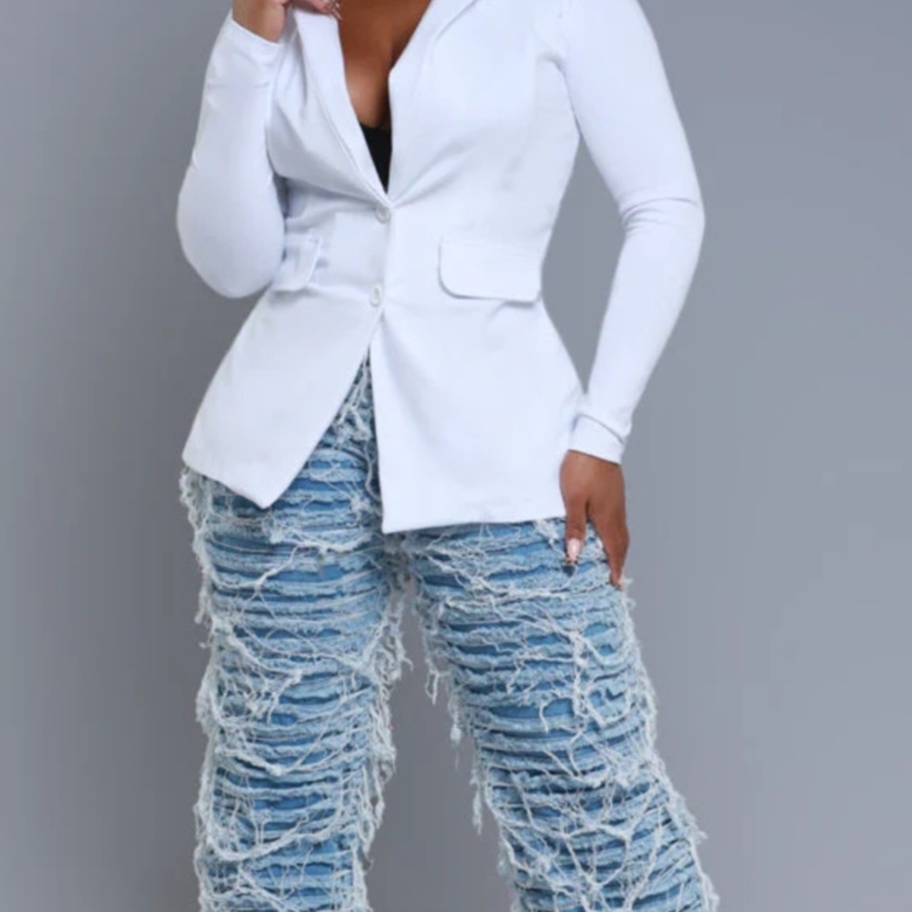 Tear It Up Distressed Blue Jeans